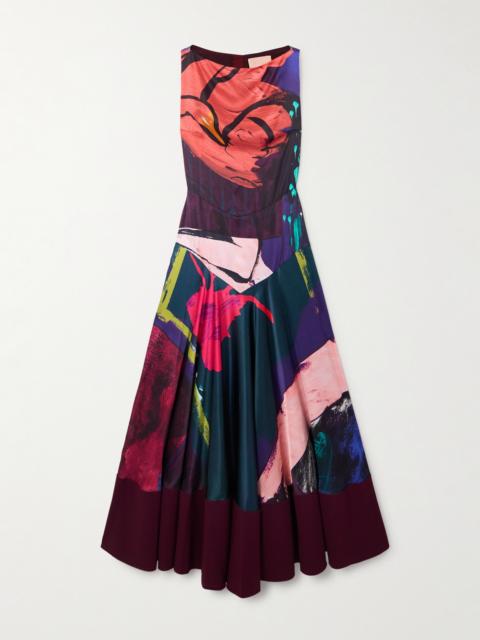 Roksanda Munir Printed Silk-satin Maxi Dress