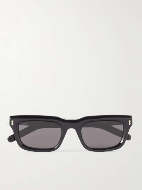 GUCCI Rectangular-Frame Acetate Sunglasses