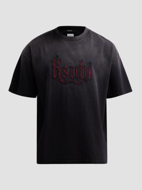 Ksubi Men's Paise Ekcess Cotton T-Shirt - Charcoal