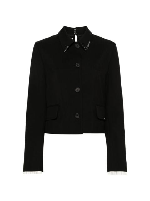 cropped virgin-wool blazer