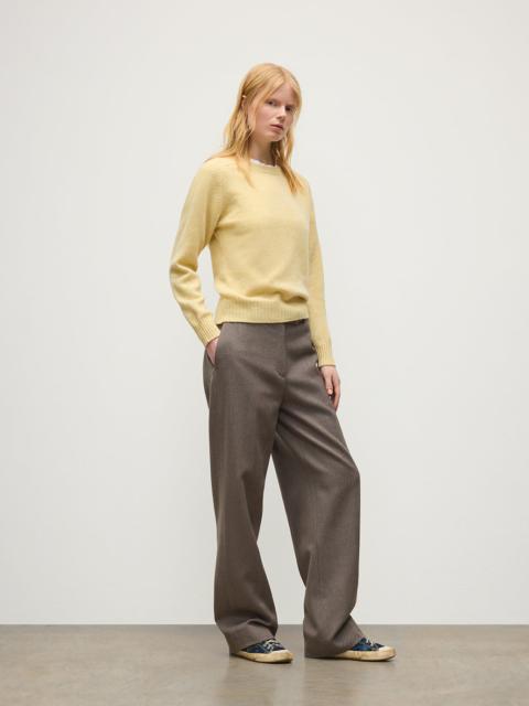 Johnstons of Elgin Blyth Yellow Lambswool Jumper