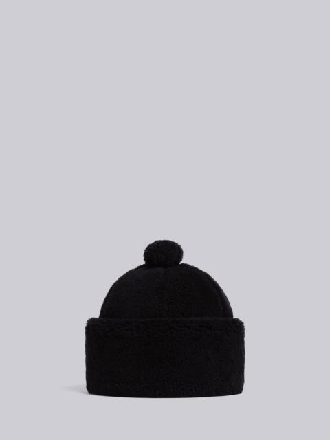 Thom Browne Shearling Oversized Pom Beanie