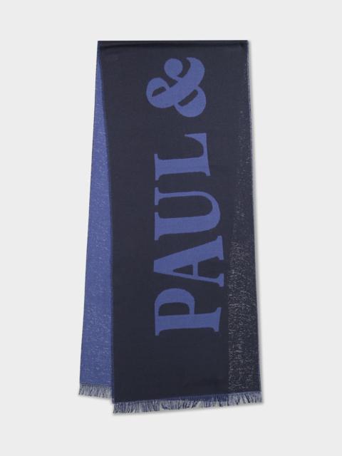 Paul & Shark Wool Scarf with oversize inlay