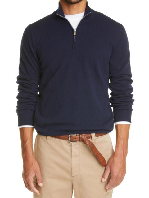 Quarter Zip Cashmere Pullover