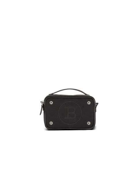 Balmain Mini Reporter bag in canvas and leather