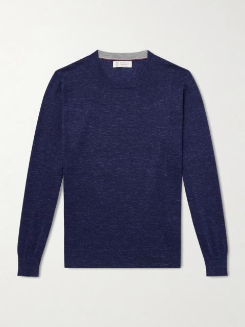 Brunello Cucinelli Cashmere, Silk and Linen-Blend Sweater