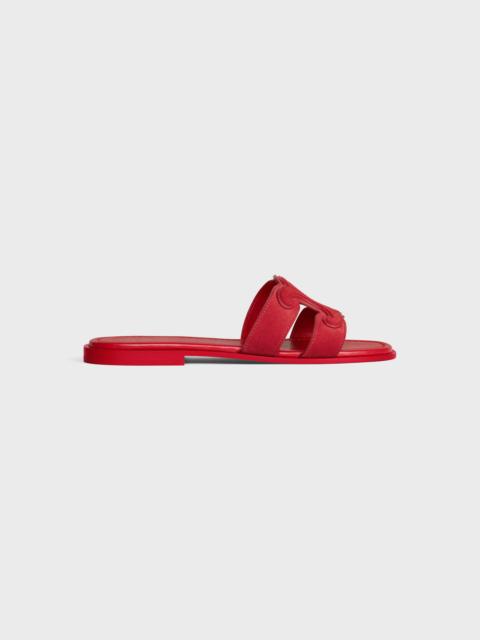 CELINE MARINA TRIOMPHE MULE IN SUEDE CALFSKIN