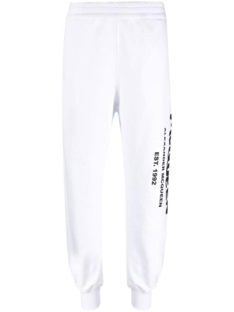 Alexander McQueen logo-print tapered track pants