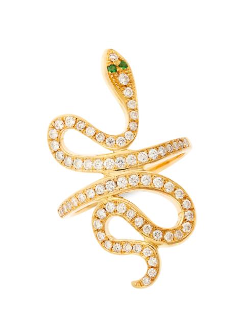 ILEANA MAKRI Women's Snakes Slither 18K Yellow Gold, Tsavorite & 1.05 TCW Diamond Ring - Yellow Gold
