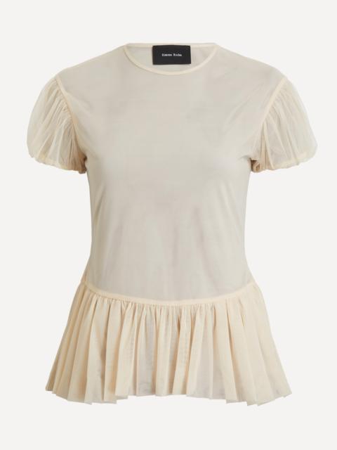 Sheer Ballet Peplum Top