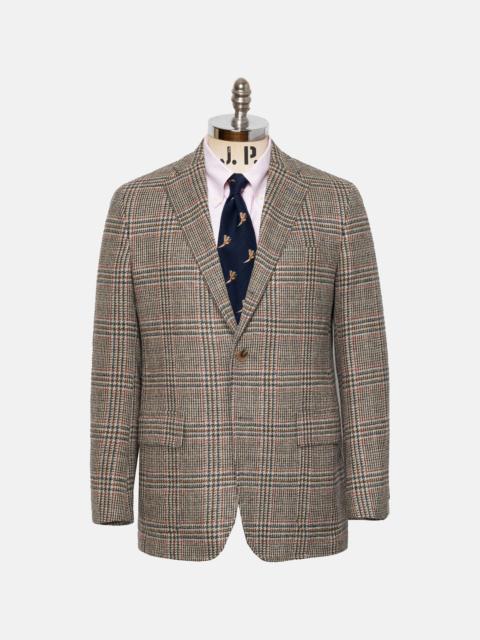 J. PRESS MADE-IN-USA MAGEE DONEGAL MIST LIGHT BROWN GLEN PLAID SPORT COAT