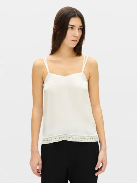 Ann Demeulemeester Iru Negligé Top with Long Ribbon Shoulder Straps