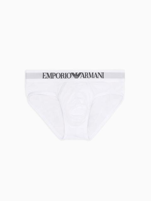 Basic briefs with logo waistband