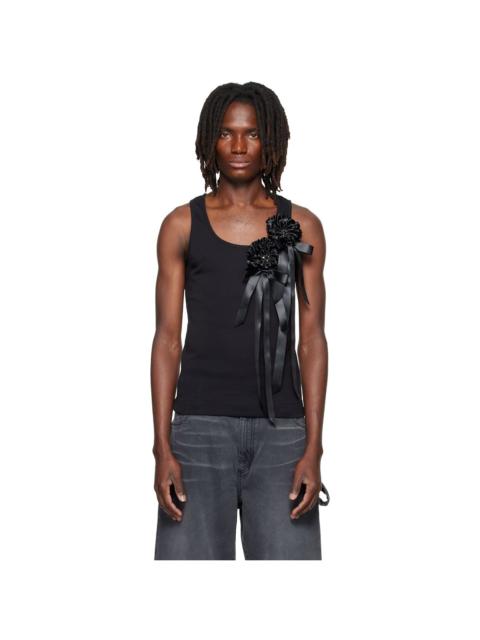 Simone Rocha Black Ribbon Rosette Boy Tank Top