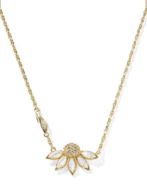 KENDRA SCOTT Anya Flower Gold Short Pendant Necklace