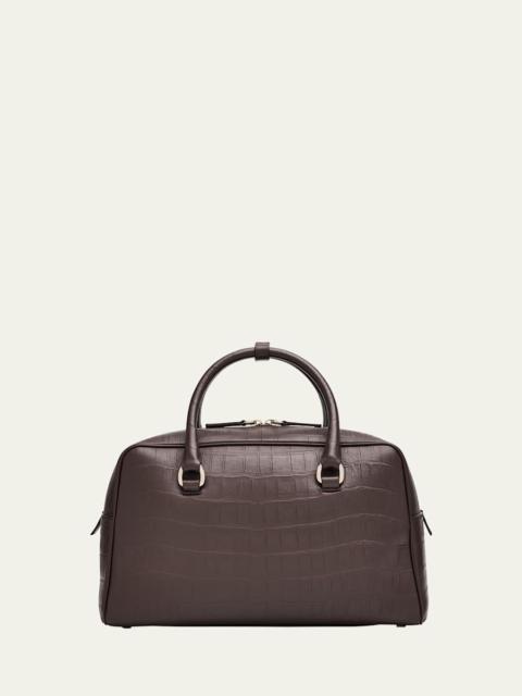 MICHAEL KORS COLLECTION Kasia Croc-Embossed Leather Top-Handle Bag