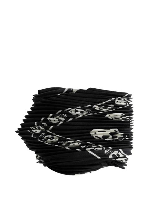Alexander McQueen Pleated Skull Scarf