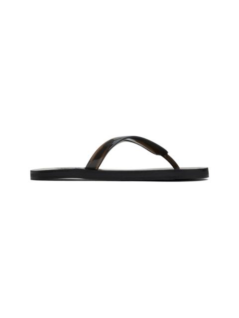 ANCIENT GREEK SANDALS Black Saionara Jelly Flip-Flops