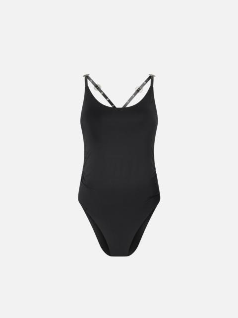 PINKO BODYSUIT WITH CROSSED SHOULDER STRAPS