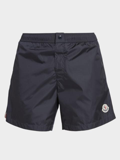 Moncler Men's Logo Patch Swim Shorts