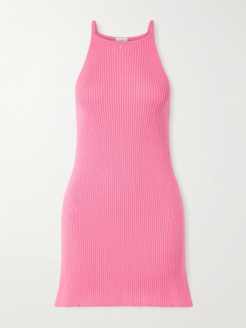 courrèges Ribbed-knit Mini Dress