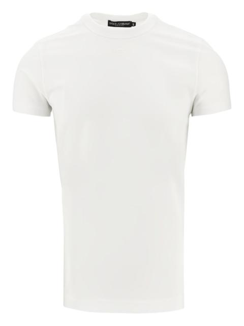 Dolce & Gabbana logo-embroidered cotton t-shirt