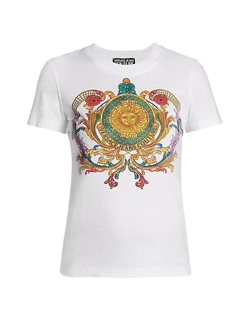VERSACE JEANS COUTURE Sunflower-Print Logo Tee