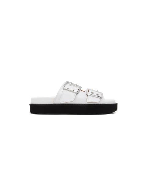 GANNI White Wide Chunky Sandals