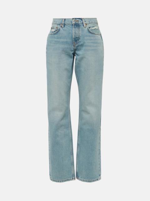 Easy mid-rise straight jeans