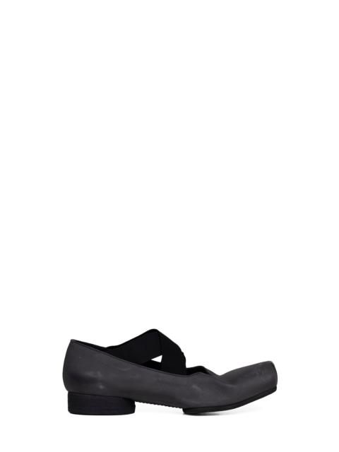 UMA WANG Dark grey nubuck ballet flats