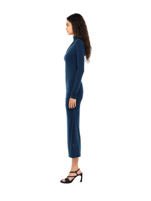 Off-White Draped Turtleneck Midi Dress