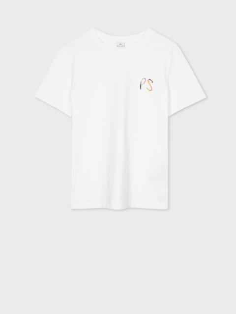 Paul Smith Women's White 'Swirl' PS Logo T-Shirt
