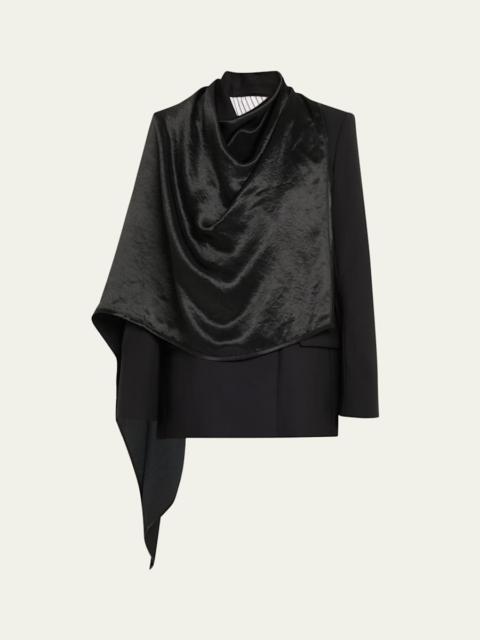 6397 Double-Breasted Cloak Blazer