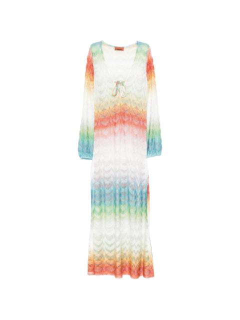 Missoni tie-detail beach cover-up