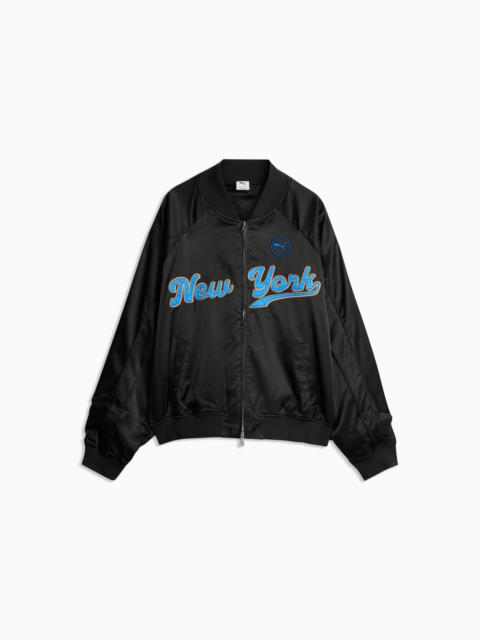 PUMA NYC Men's Oversized Bomber Jacket