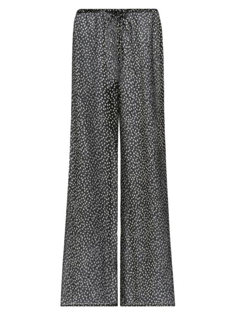 NILI LOTAN Women's Clea Wild Dot Silk Drawstring Pants - Wild Dot