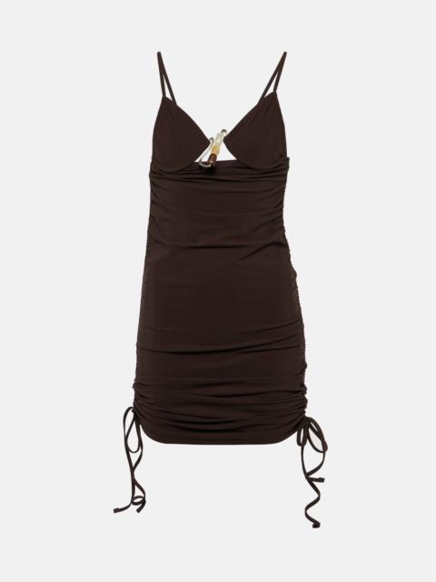 CHRISTOPHER ESBER Nebular cutout ruched minidress