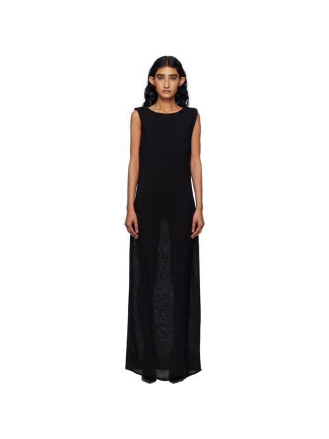 MATTEAU Black Cowl Back Maxi Dress