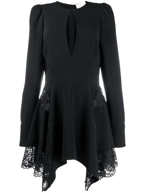 Stella McCartney asymmetric floral lace mini dress