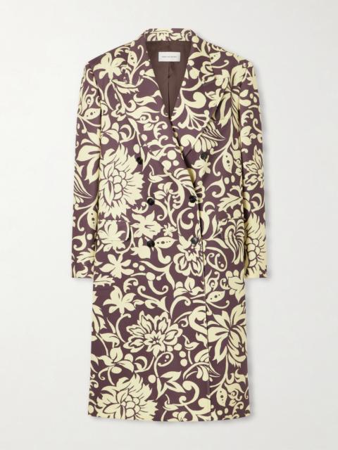 Dries Van Noten Rosea Oversized Double-breasted Jacquard Coat