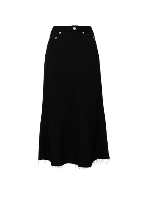 Rick Owens frayed-edge skirt