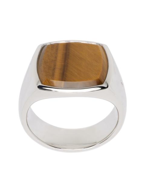 TOM WOOD Cushion Tiger Eye Ring