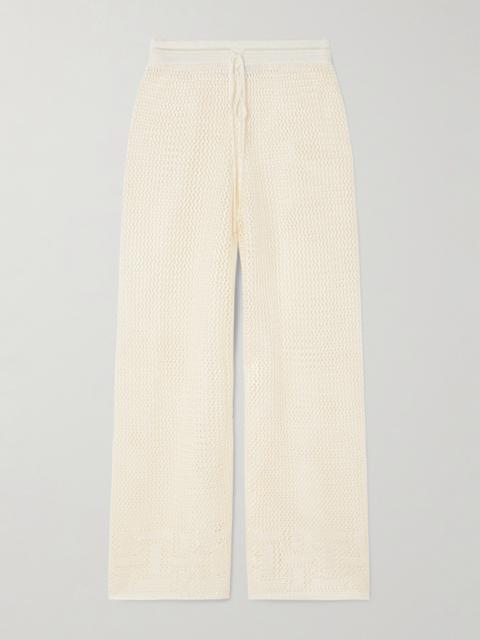 CALLE DEL MAR Crocheted Wide-leg Pants