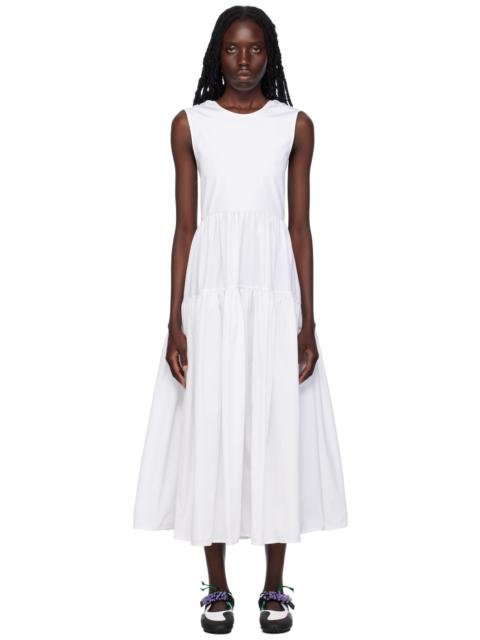 CECILIE BAHNSEN White Ruth Midi Dress