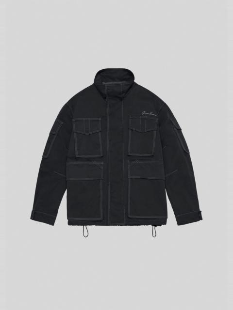 VERSACE Cotton Gabardine Hooded Parka