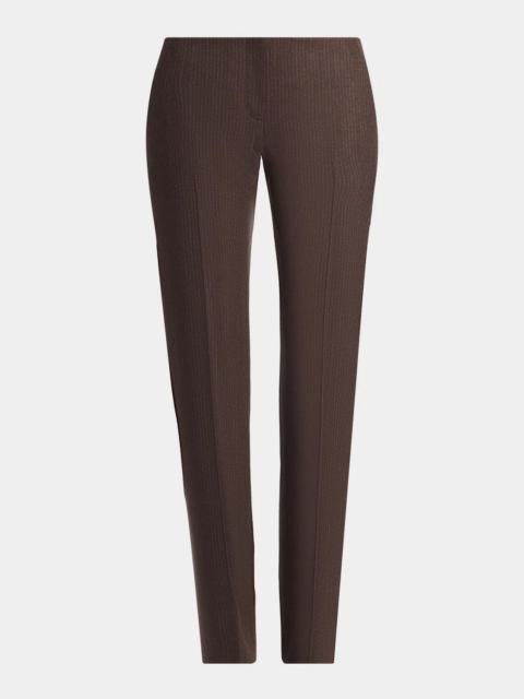 Alexander McQueen Crop Wool Cigarette Trousers