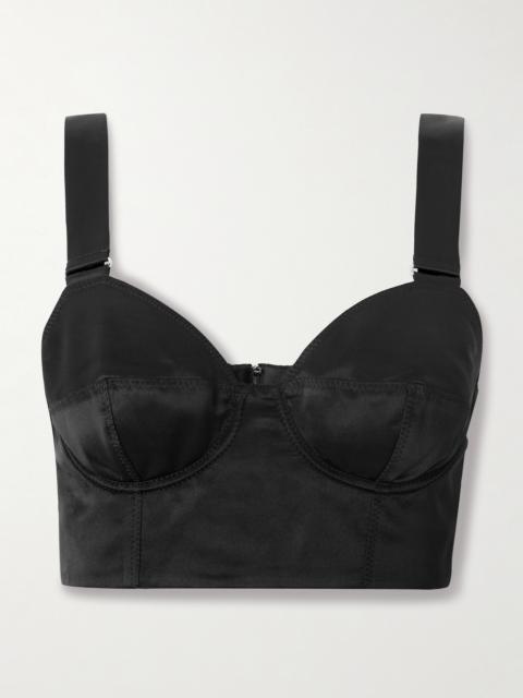 Erdem Silk-satin Bustier Top