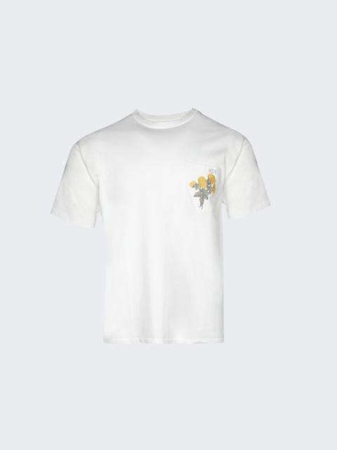 BODE Embroidered Bouquet Pocket Tee Cream