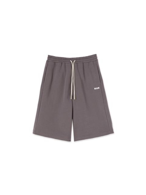 MSGM "FANTASTIC GREEN INVERSE SERIES" organic cotton sweat Bermudas