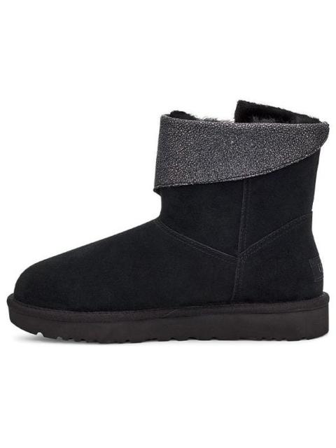 UGG (WMNS) UGG Classic Caviar Mini Fleece Lined Black 1112498-BLK